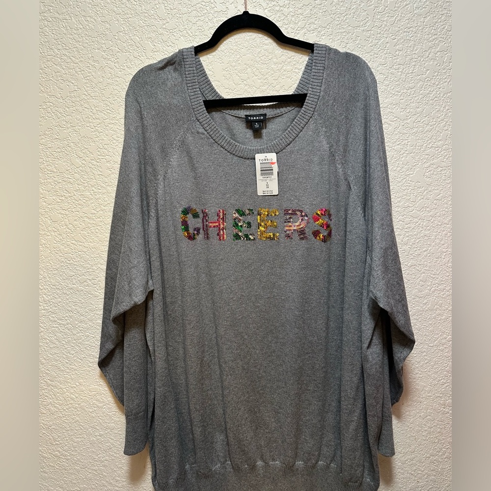 Torrid holiday “cheers” sweater NWT size 5